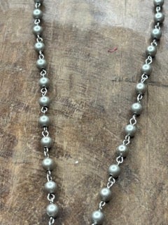 Tibetan Silver Lapis Teardrop Necklace A