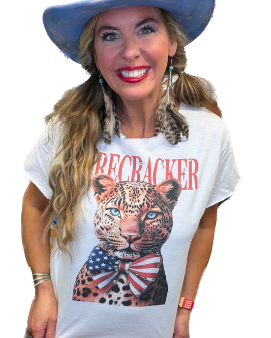Firecracker Jaguar T-Shirt (Bling)  - ERR Original *Final Sale*