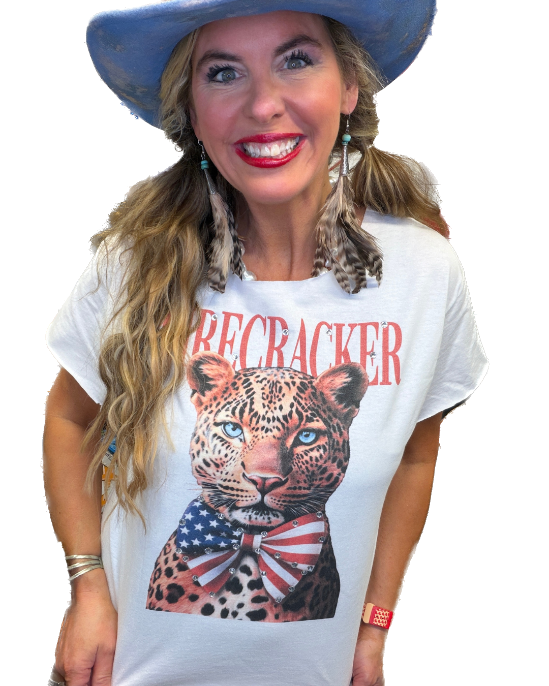 Firecracker Jaguar T-Shirt (Christy Cut) (No Bling)- ERR Original *Final Sale*