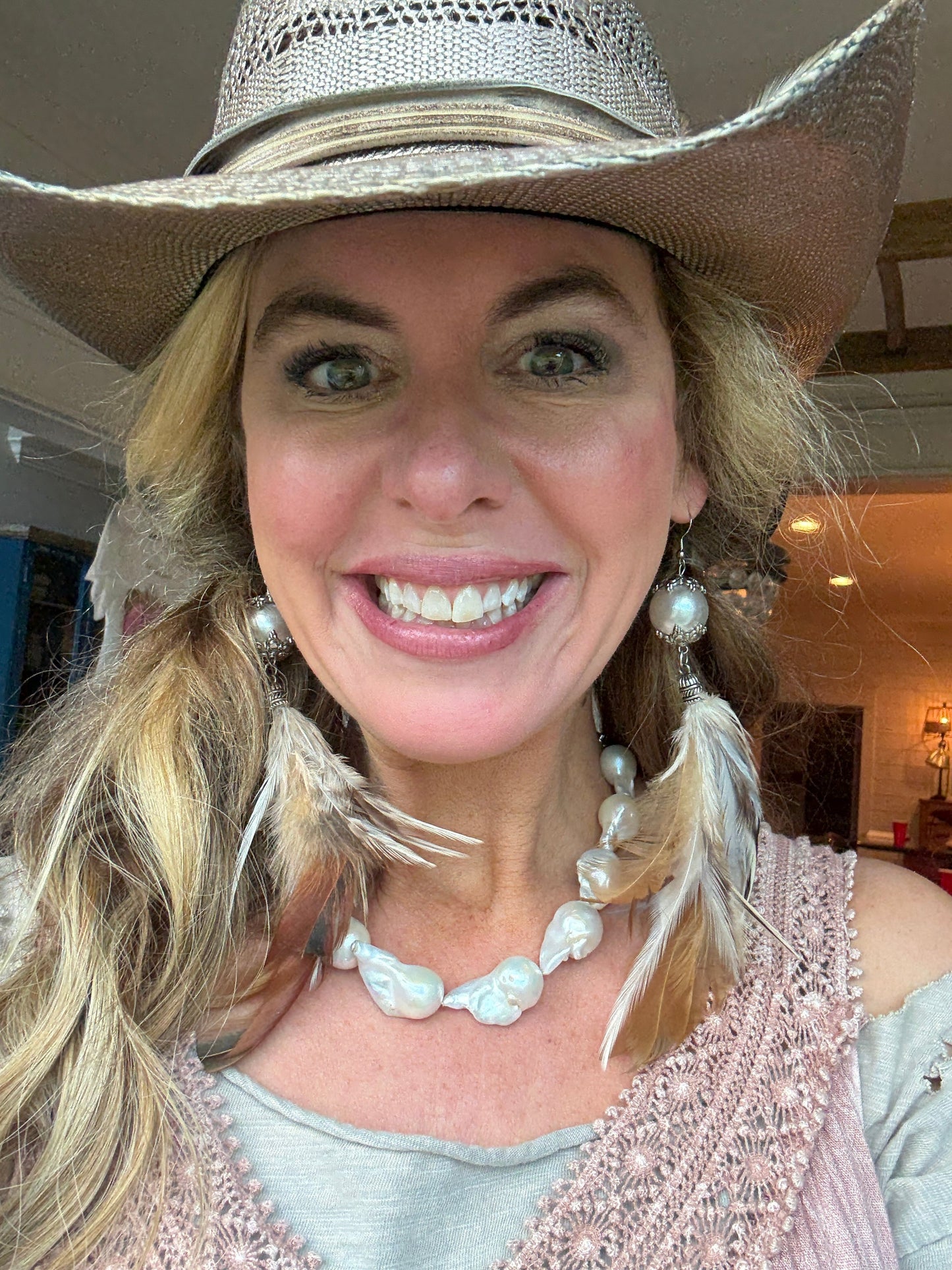 Genuine Chunky Baroque Pearl Necklace A