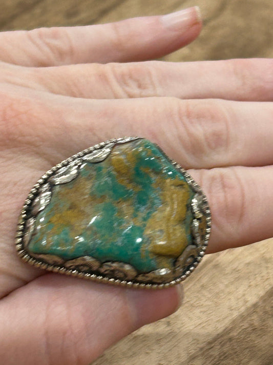 Tibetan Silver Eclectic Turquoise Ring E
