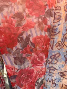 Rare Bird- Mesh Shirt (Flowers and Stripes)