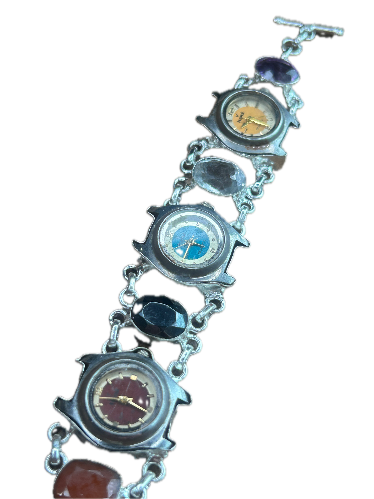 German Silver Vintage Watch Tray Bracelet DD