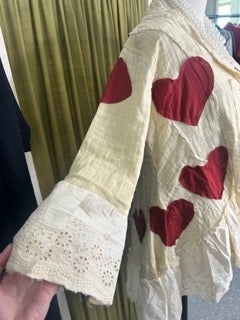FINAL SALE! Paper Lace- Hand Made Heart Jacket (Sand)