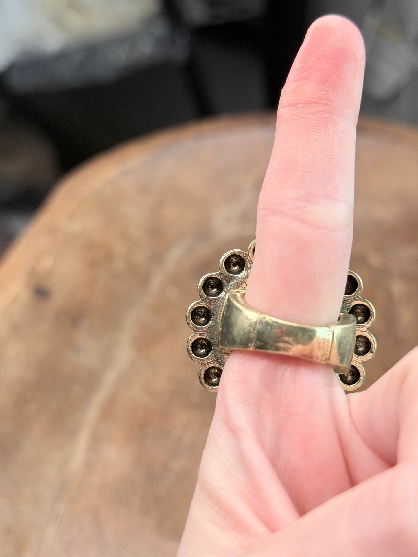 Silver and Gold Bee Coin Ring