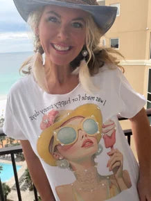 Made For Happy Sunny Days T-Shirt (Christy Cut) (No Bling)