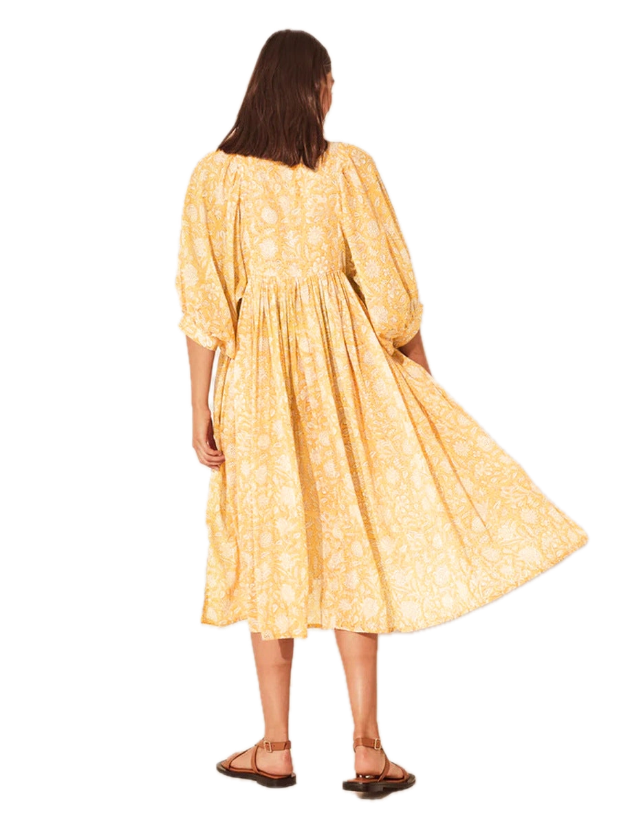 Long Floral String Tie Dress (Yellow) *Final Sale*
