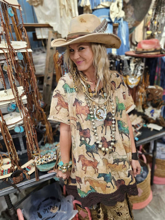 A Rare Bird -Wild Horses Printed Tee