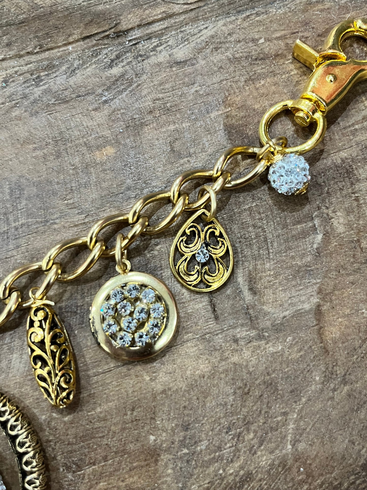 Blinging Bag-Heart of Gold Chain Bag Charm