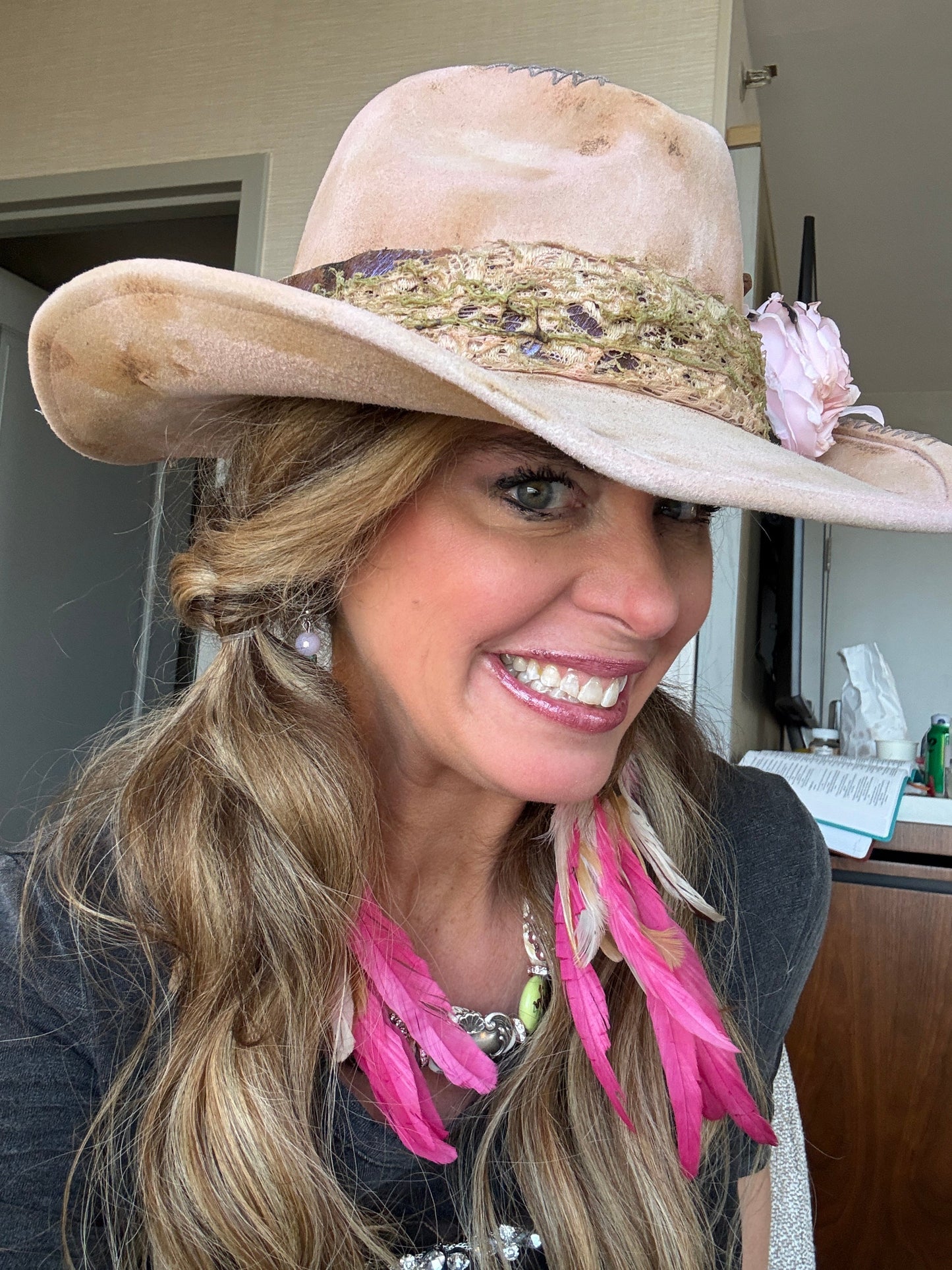 SALE A Rare Bird- Pink Lady Hat