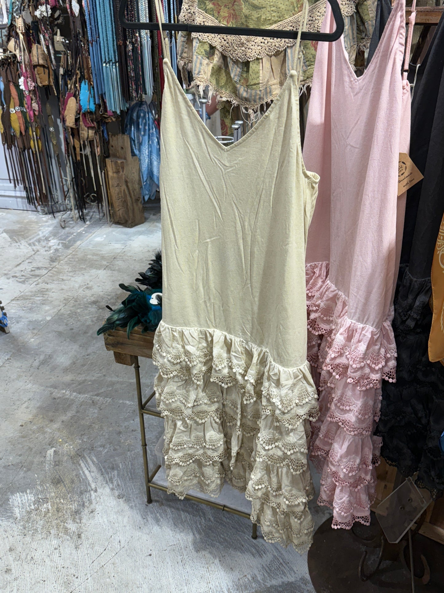 A Rare Bird- Vintage Slip Dress (Tan) *Final Sale*