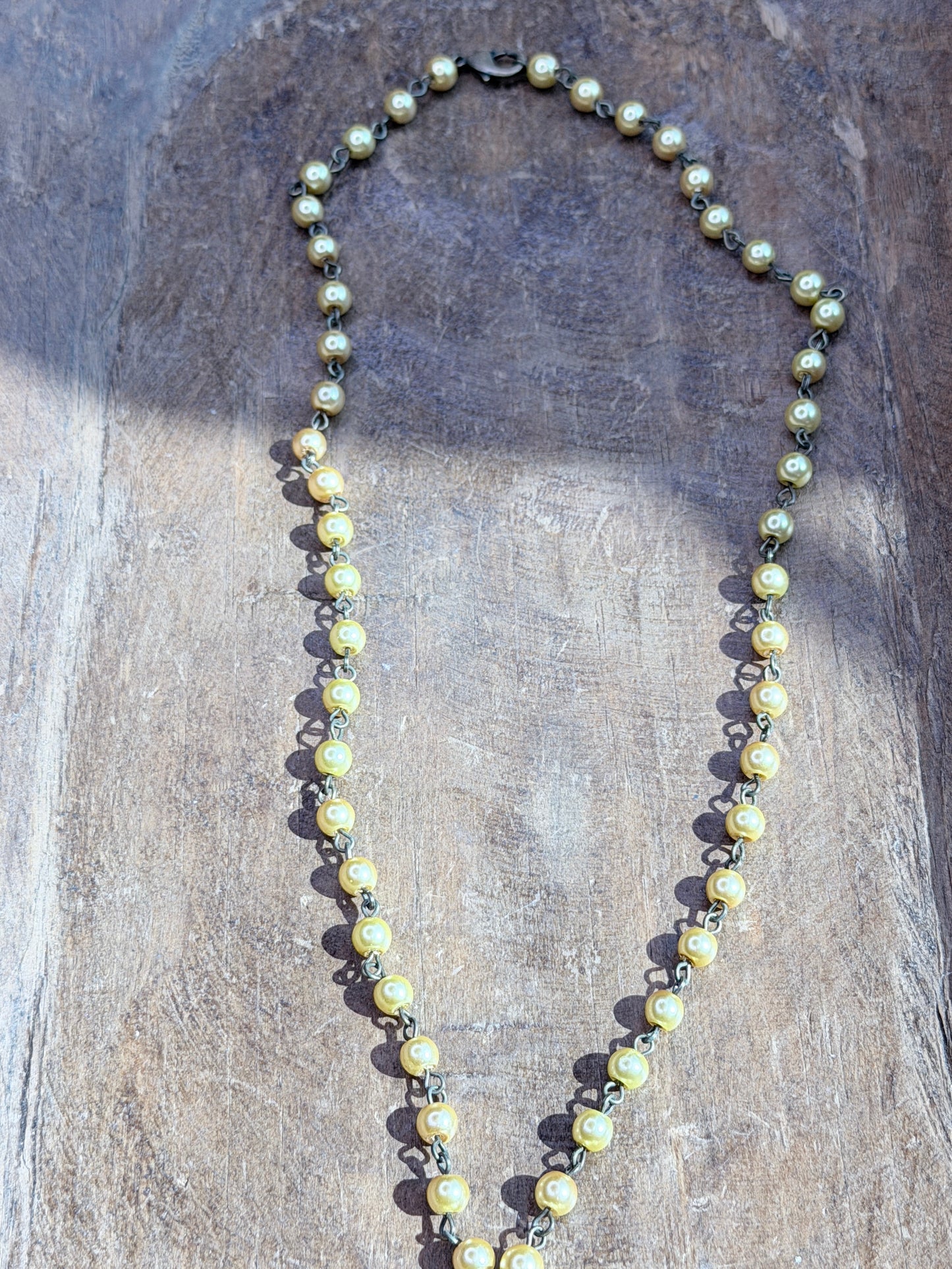 Engraved Gold Crown Necklace