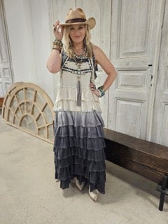 A Rare Bird- Ric Rac Ruffle Dress final sale *Final Sale*