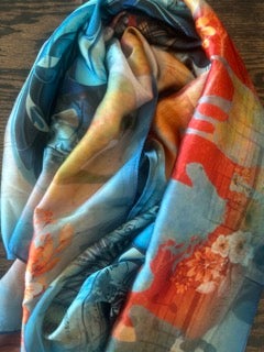 A Rare Bird-  Butterfly and Horses Wild Rag