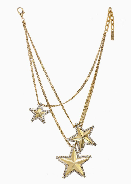 RHINESTONE COWBOY NECKLACE IN ANTIQUE GOLD (IN STOCK)