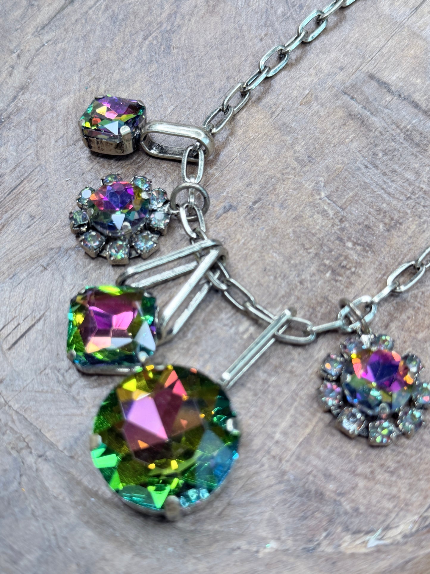Colorful Crystal Charm Necklace
