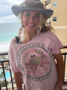 Pink Crab T-Shirt (Basic) - Indigo Blue *Final Sale*
