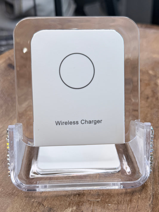 PREORDER Rhinestone Desktop Wireless Charger (Silver) *Final Sale*