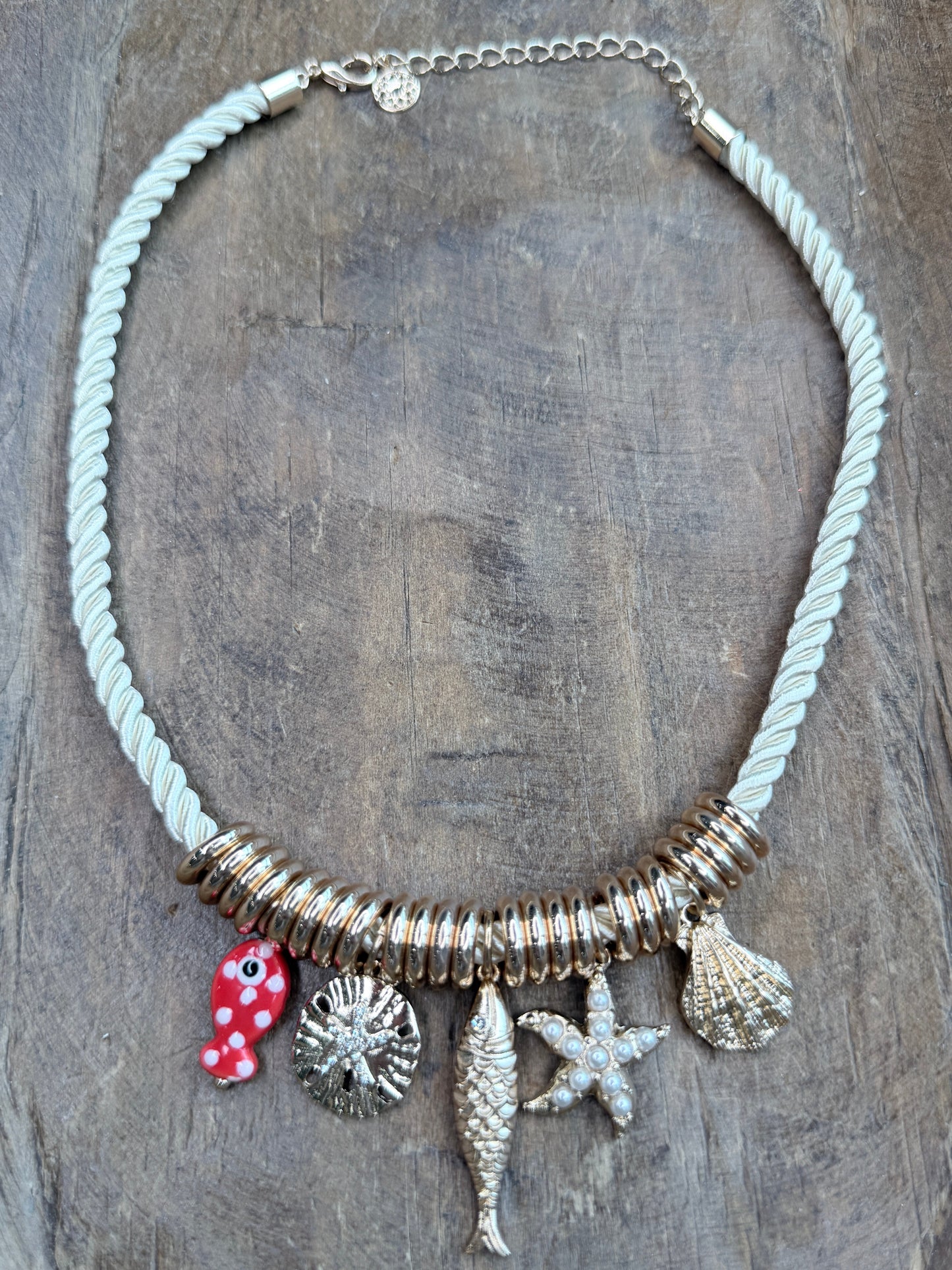 Golden Beachy Charm Necklace