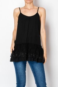 Origami- Extender with Adjustable Straps and Lace Layers Black *Final Sale*