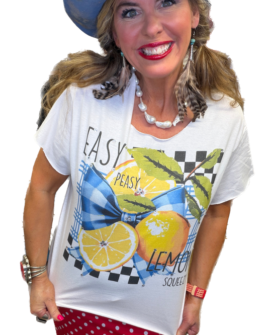 Easy Peasy Lemon Squeezy T-Shirt (Bling)  - ERR Original *Final Sale*