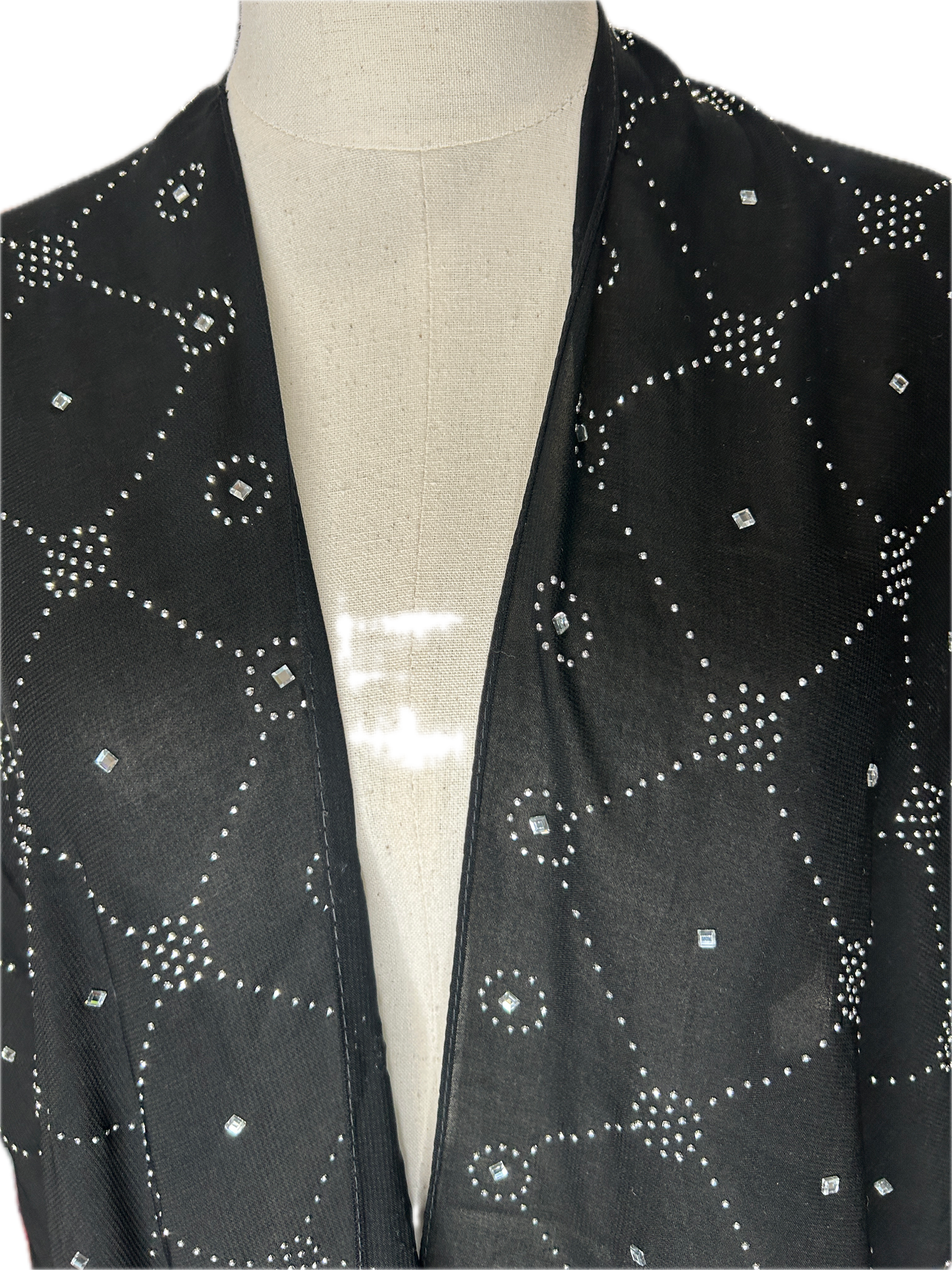Black Rhinestone Border Kimono *Final Sale*