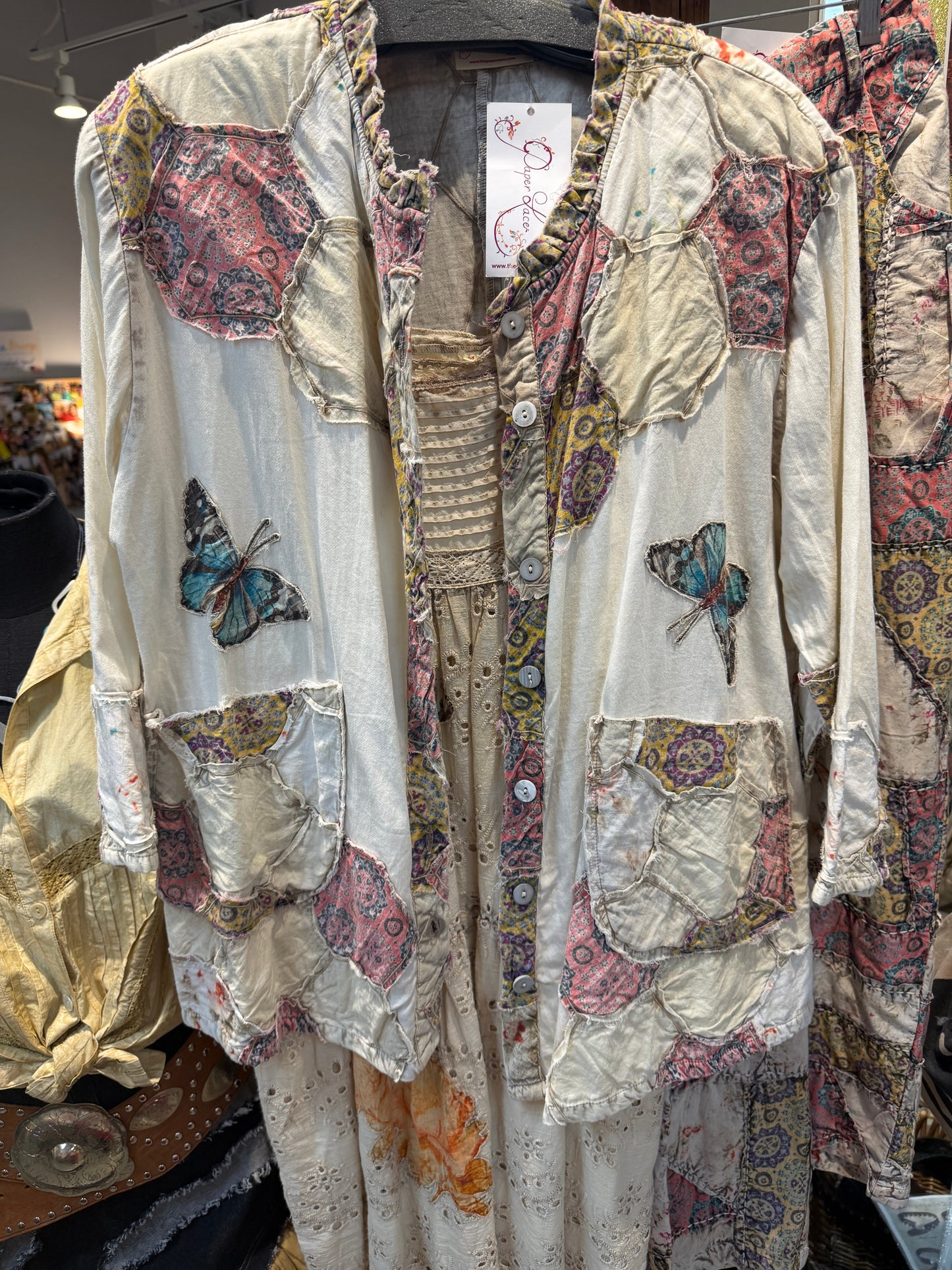 Paper Lace Lace Pink/Purple Butterfly and Honeycomb Patchwork Jacket (PREORDER) *Finale Sale*