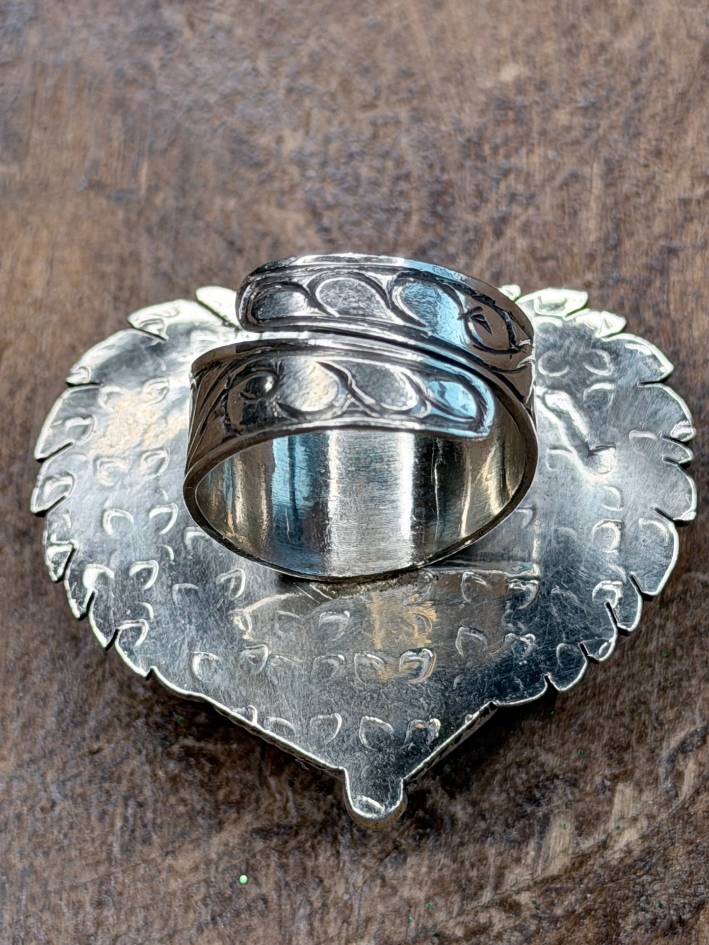 Tibetan Silver Dainty Bone Heart Ring