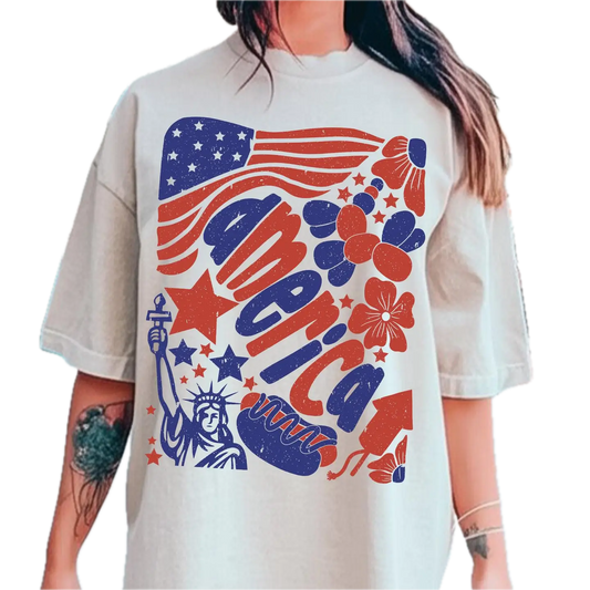 Red, White, and Blue America Tee *Final Sale*