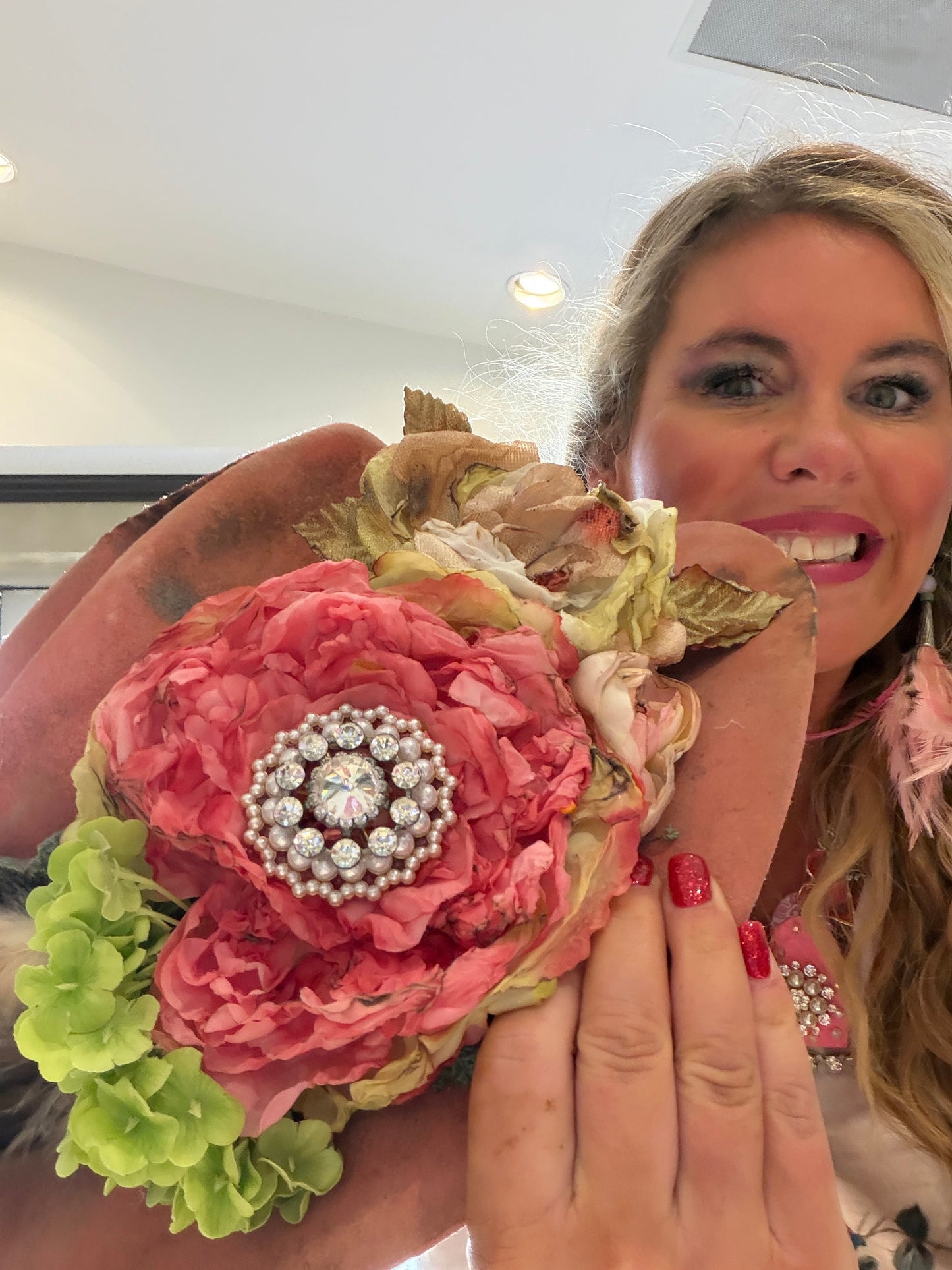 A Rare Bird- Fancy Flowers Hat (Pink)