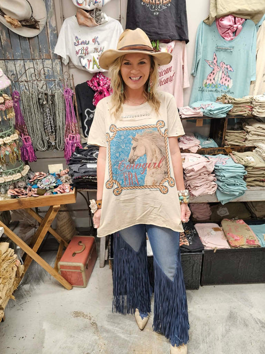 A Rare Bird- Cowgirl Era Rag Tee