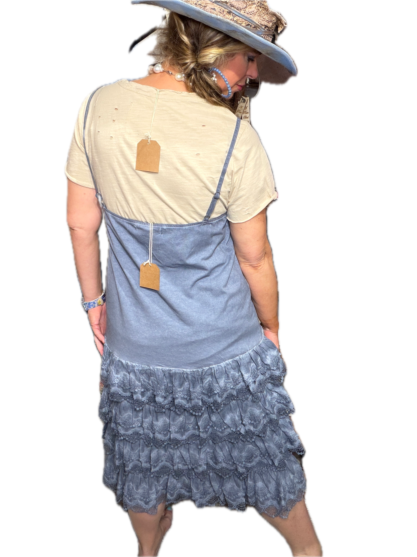 A Rare Bird- Vintage Slip Dress (Denim)