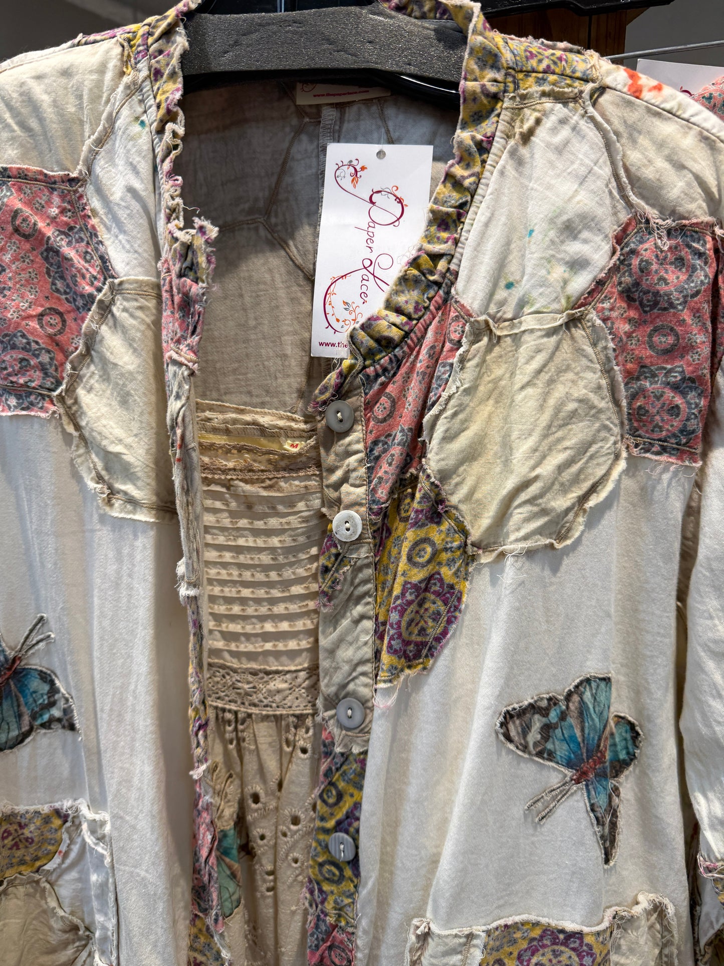Paper Lace Lace Pink/Purple Butterfly and Honeycomb Patchwork Jacket (PREORDER) *Finale Sale*