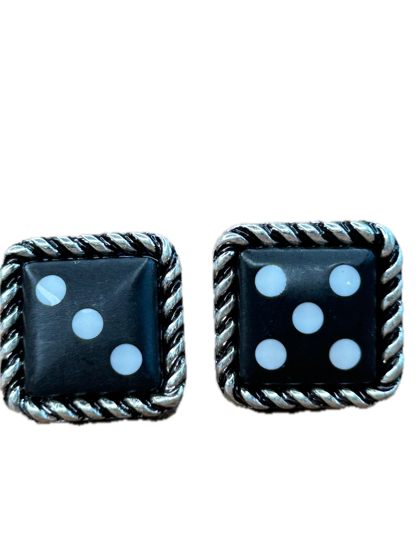 Black Dice Earrings