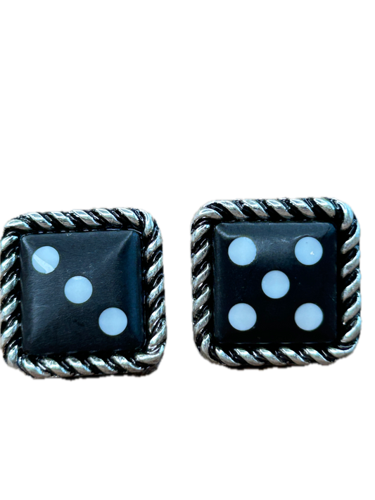 Black Dice Earrings