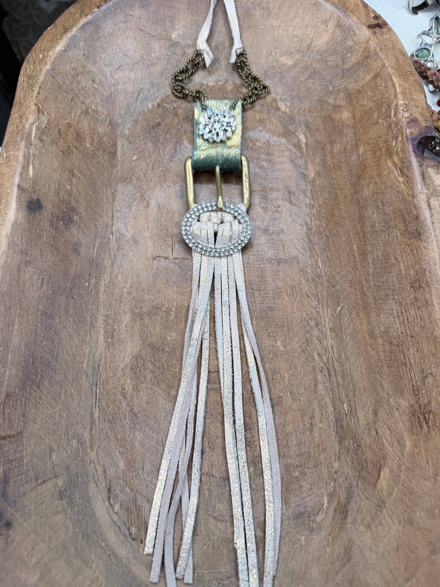 A Rare Bird- Vintage Crystal Belt Necklace