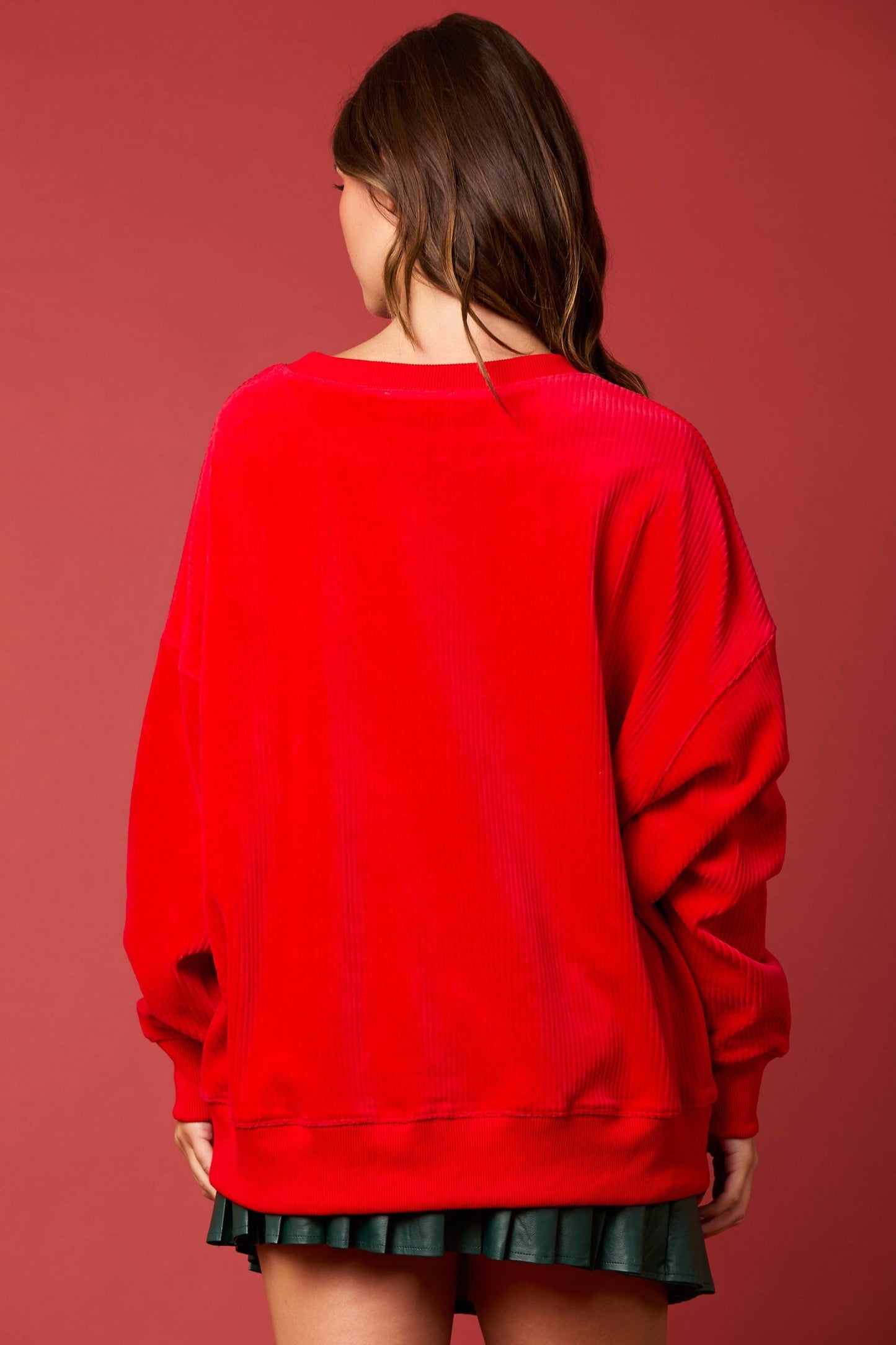 Multi Color Embroidered Knit Soft Merry Velvety Shirt *Final Sale*