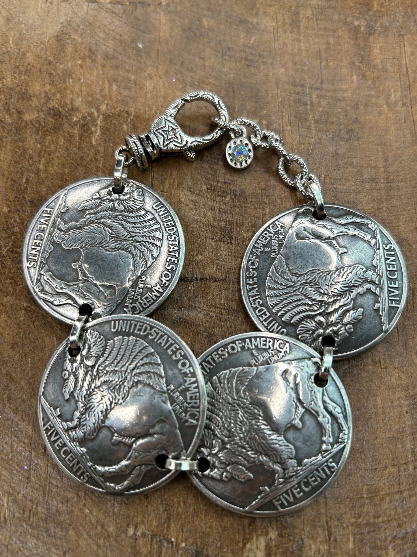 Sandra Ling Designs- Buffalo Coin Concho Bracelet