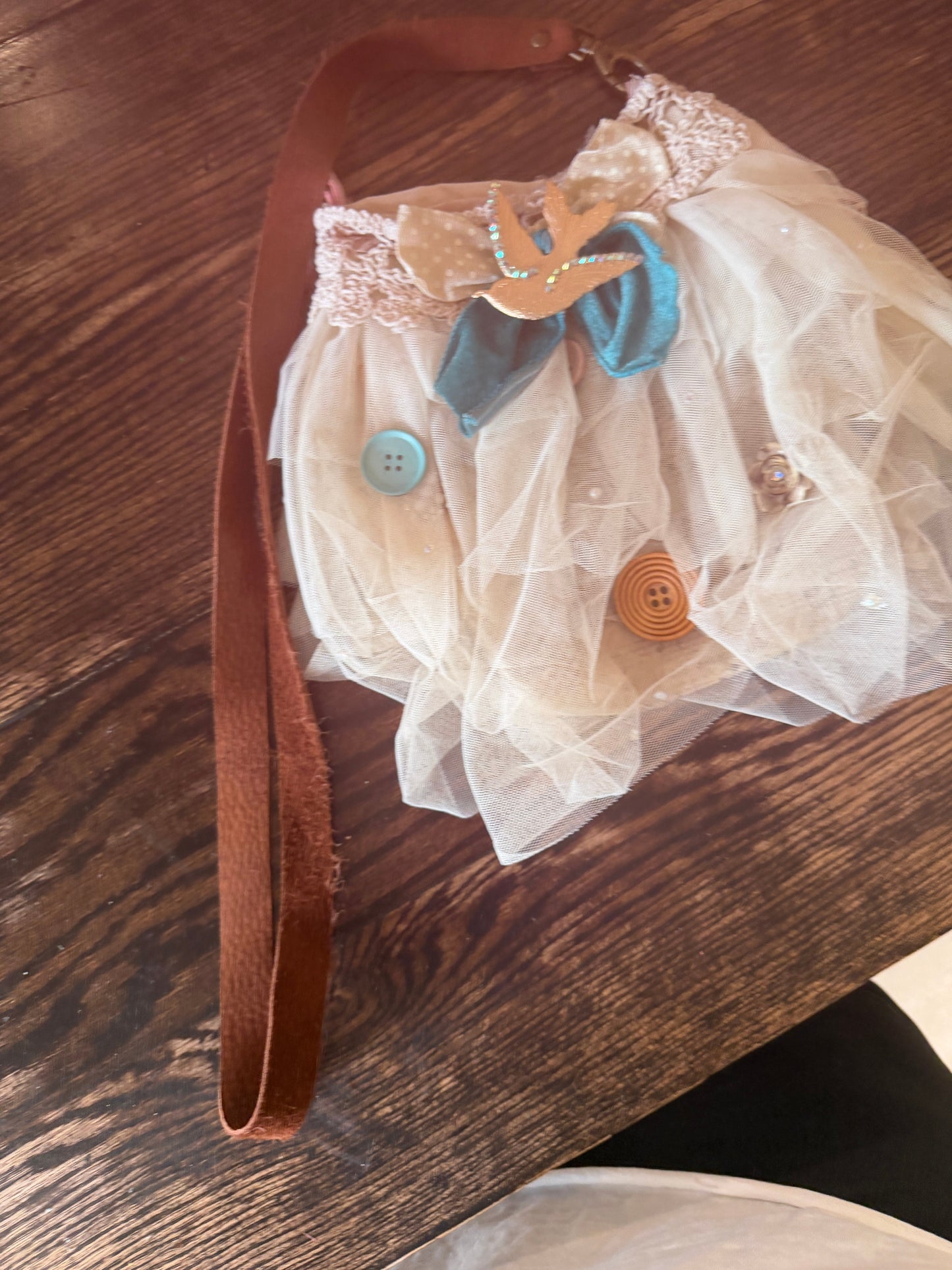 A Rare Bird- Lace Flower Purse
