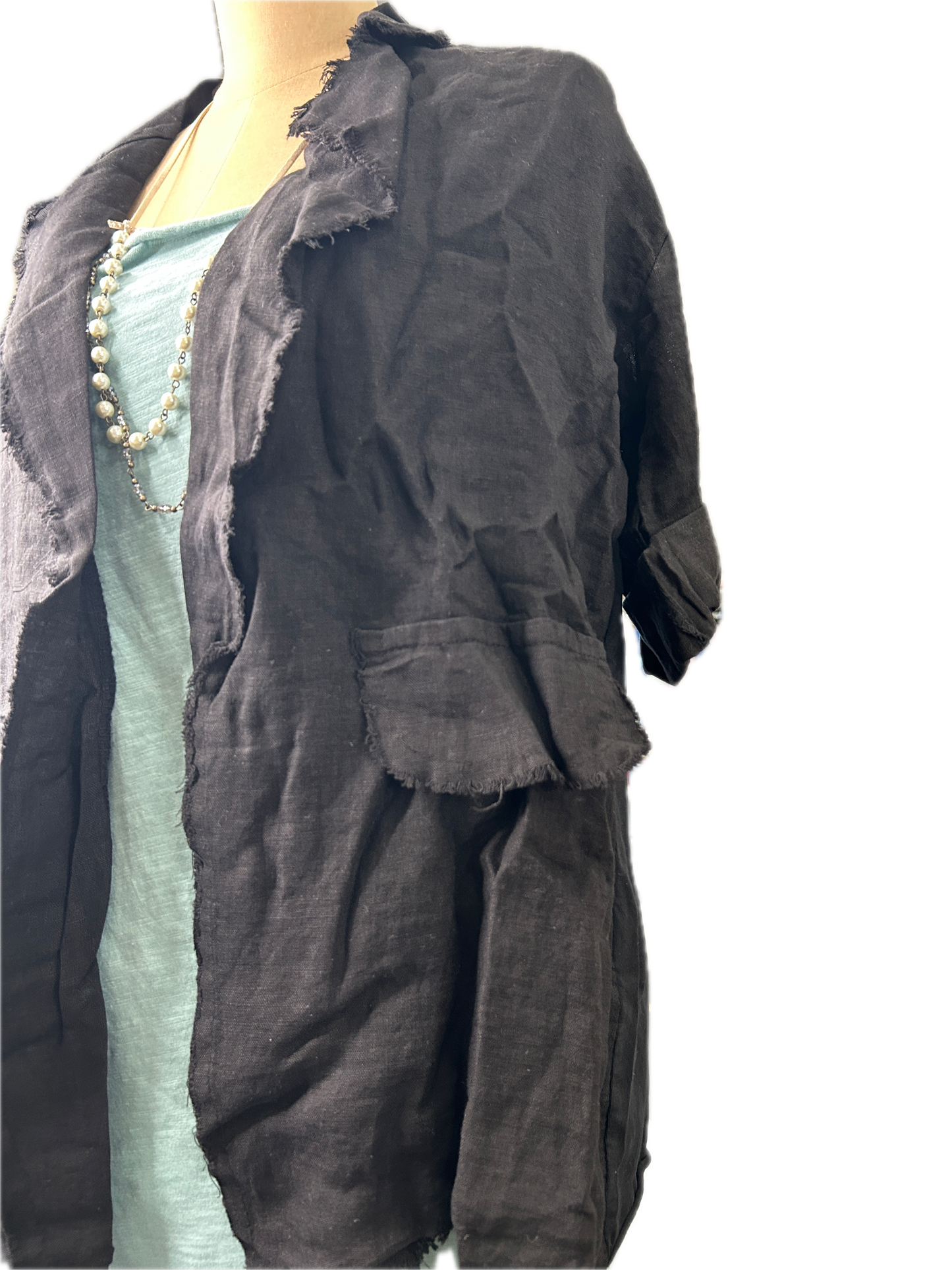 Open Front Jacket (Black) *Final Sale*