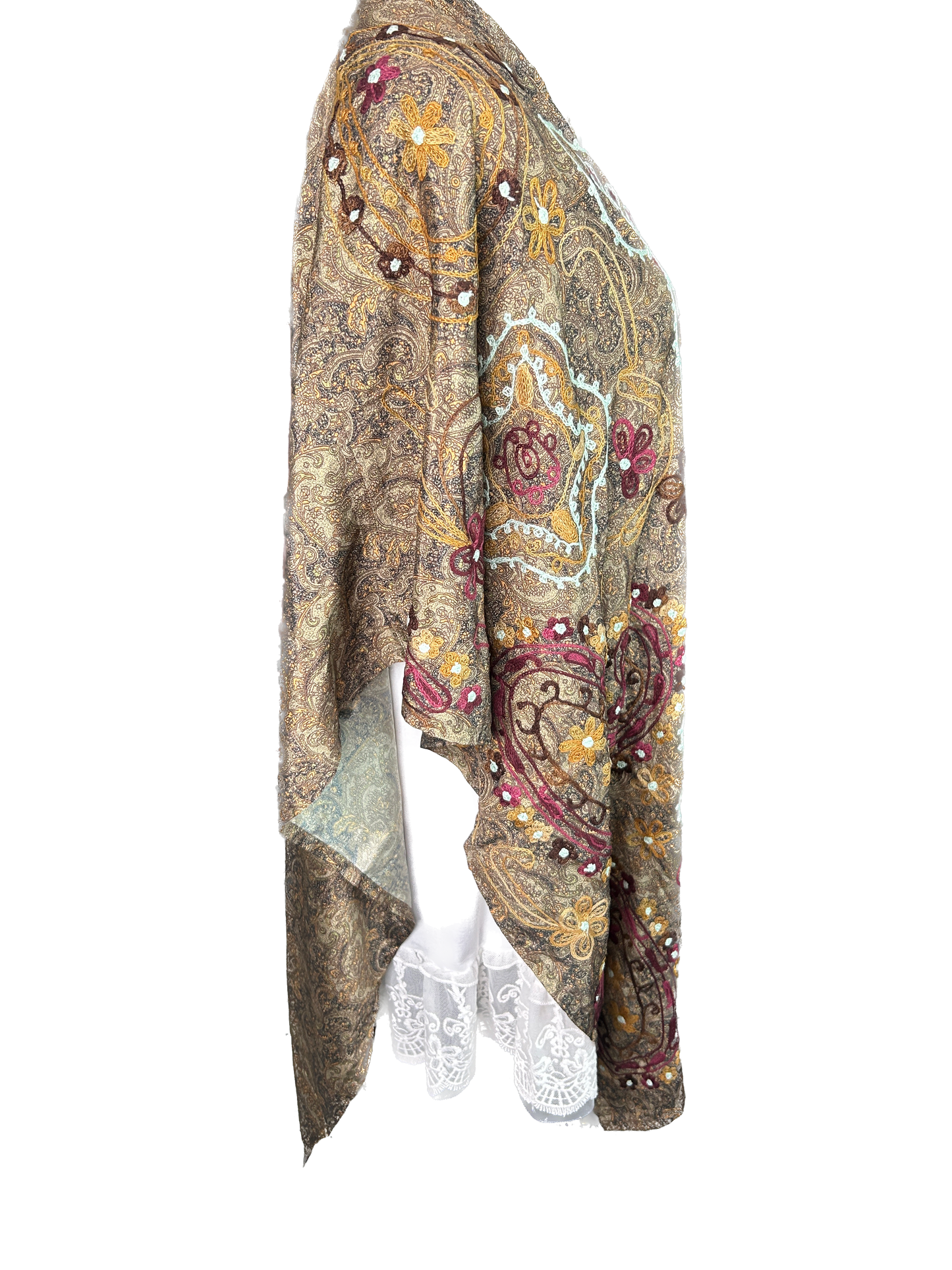 Madeline Embroidered Overlay (Olive)