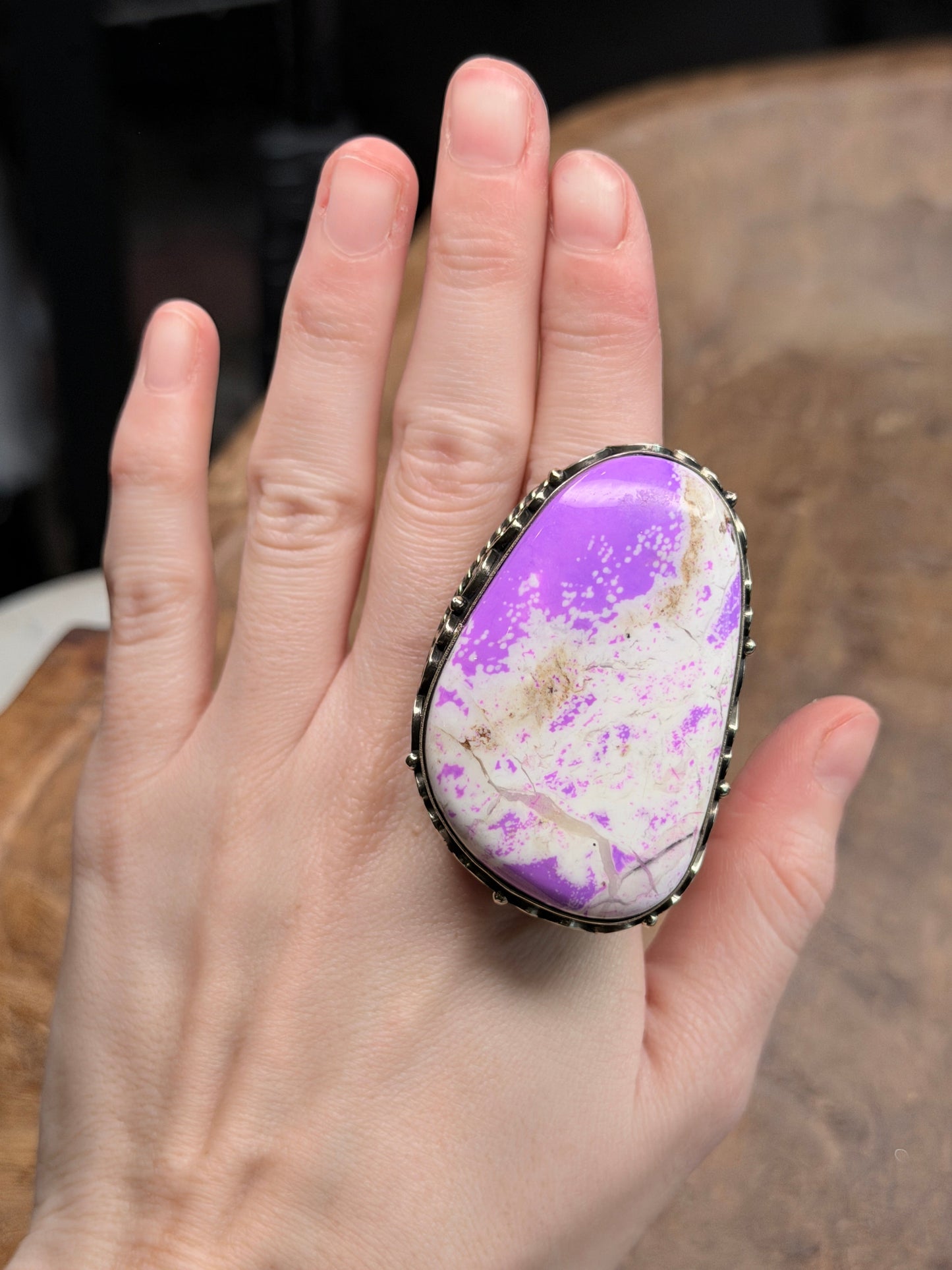 Chloe German Silver Mohave Purple Turquoise Ring