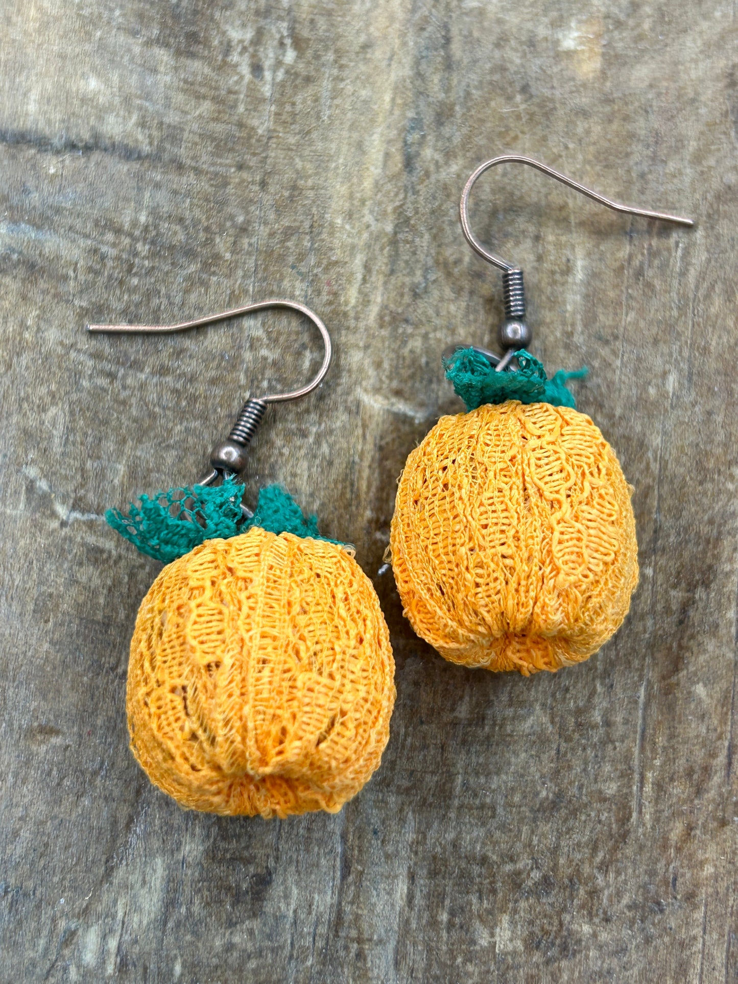 Little Lace Pumpkin Earrings