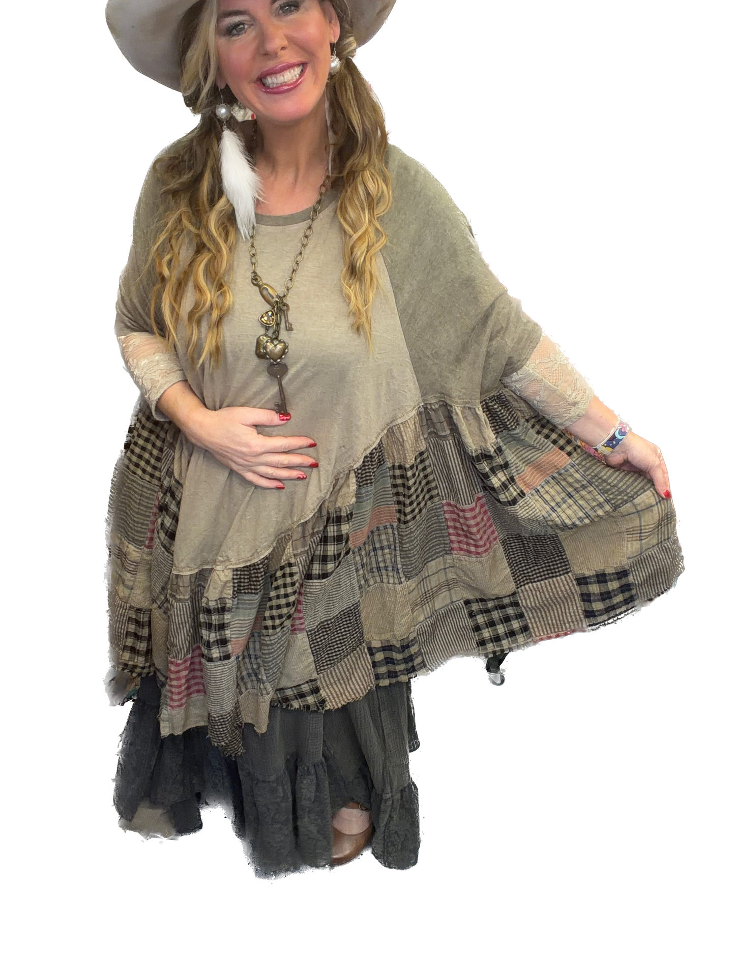 Jaded Gypsy- Willow Song Tunic (Moss) *Final Sale*