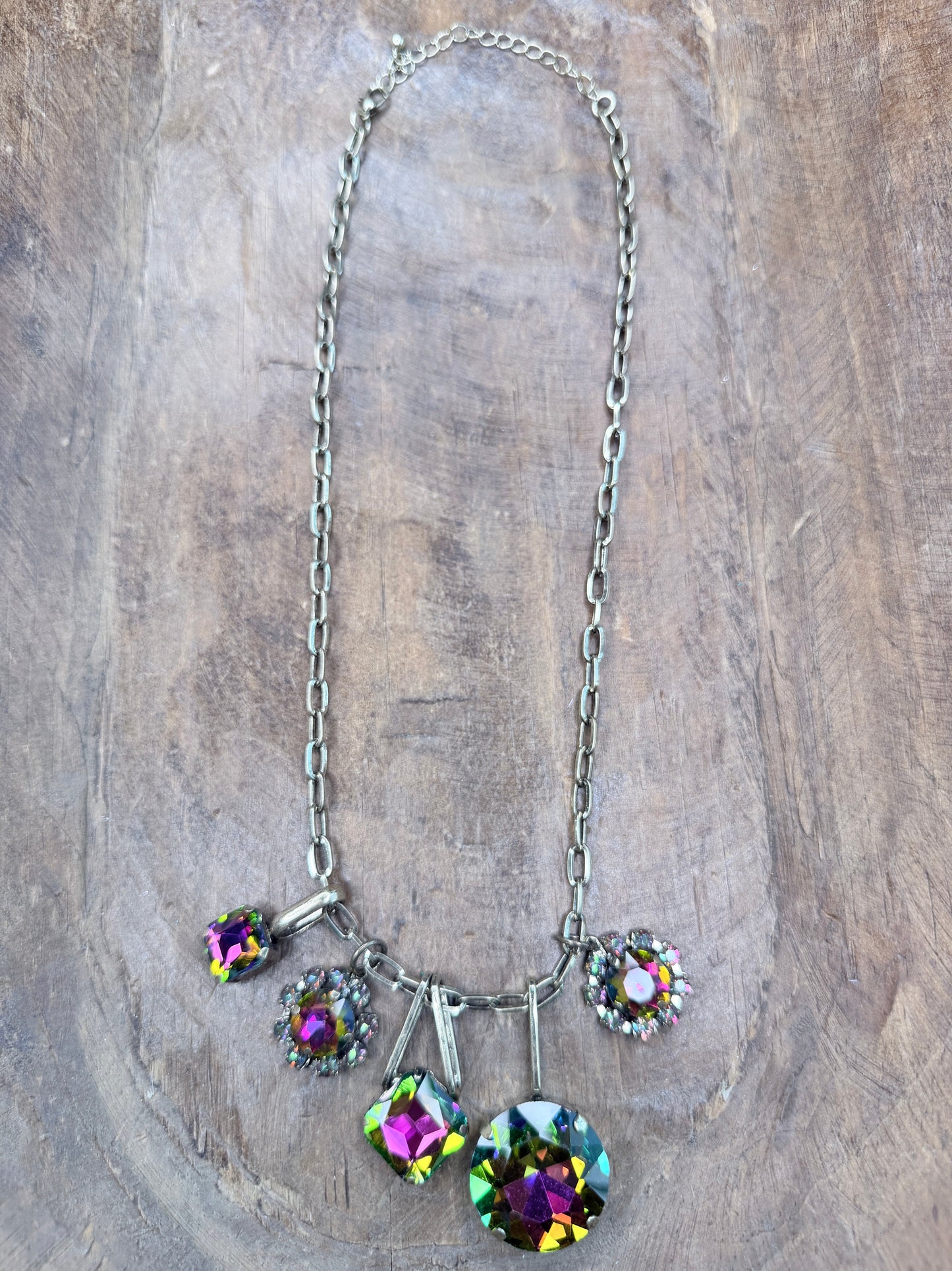 Colorful Crystal Charm Necklace