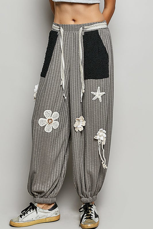 POL- Crochet Detail Pants *Final Sale*