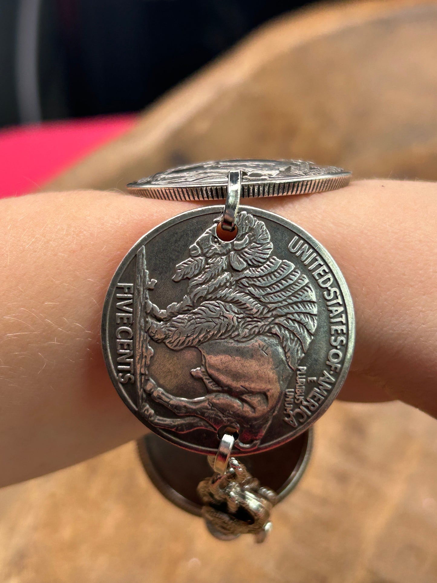 Sandra Ling Designs- Buffalo Coin Concho Bracelet