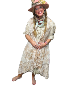 A Rare Bird - Morning Dove Lace Duster *Final Sale* (Crochet)