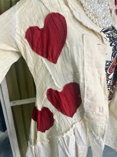 FINAL SALE! Paper Lace- Hand Made Heart Jacket (Sand)