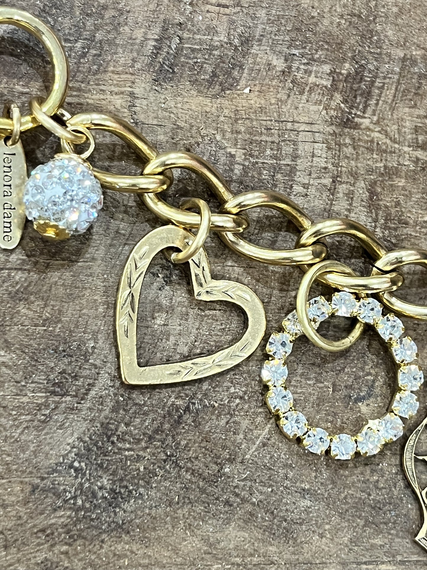 Blinging Bag-Heart of Gold Chain Bag Charm